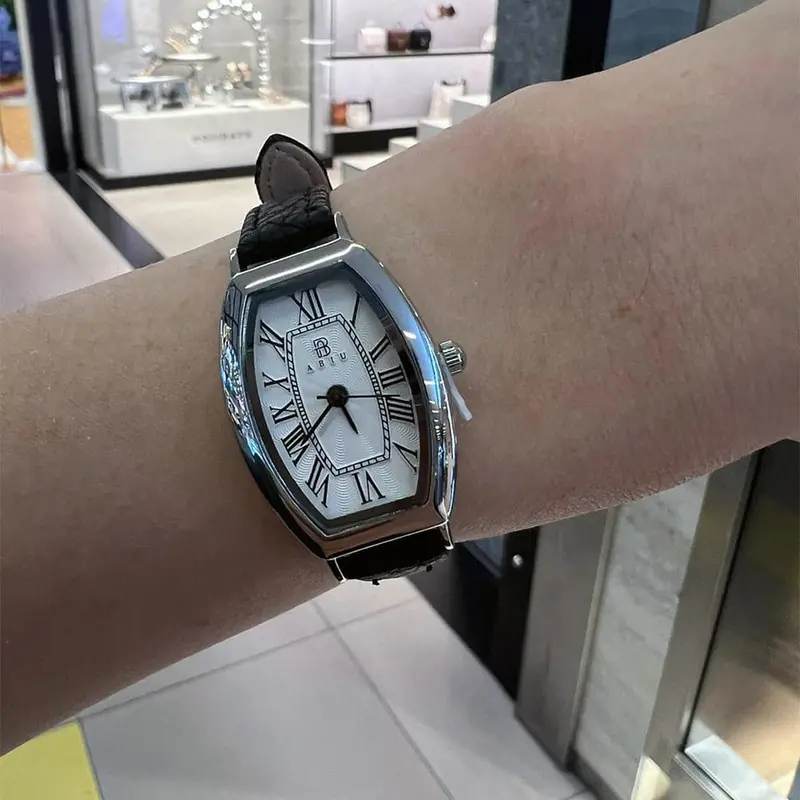 Abiu Analog Black Leather Strap Women Watch Ab-6109-S-Bk-L 1