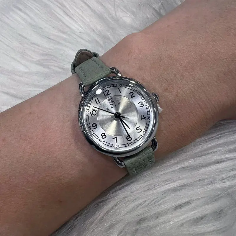 Abiu Analog Green Leather Strap Women Watch Ab-6118-S-Gn-L 1