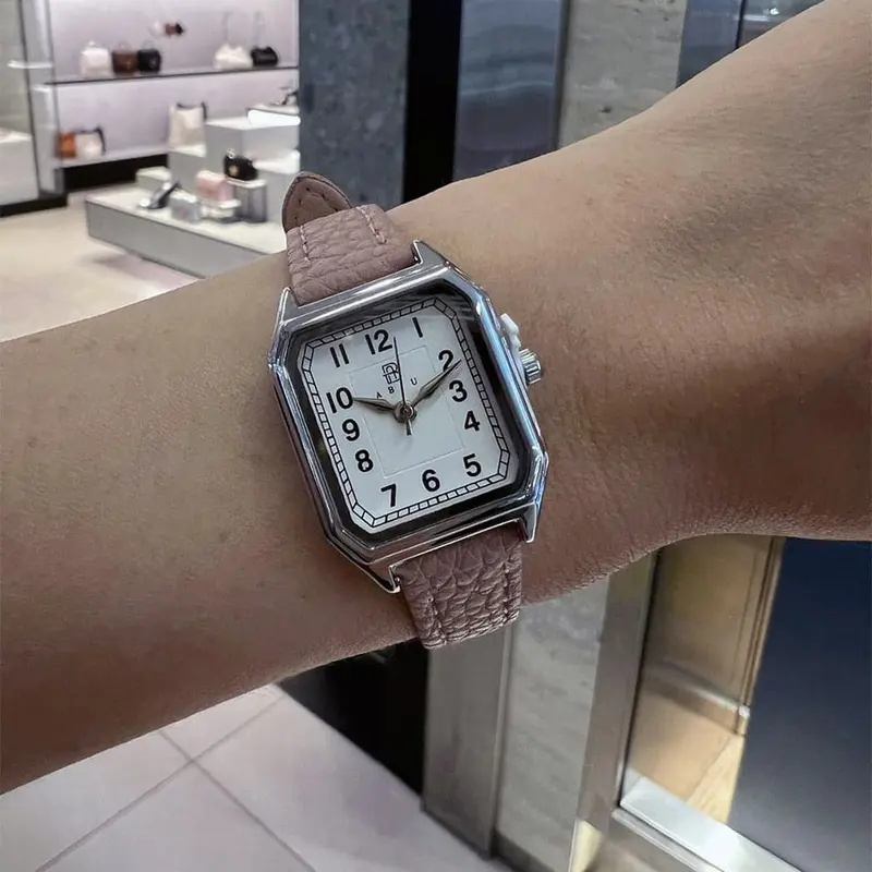 Abiu Analog Pink Leather Strap Women Watch Ab-6111-S-Bei-L 1