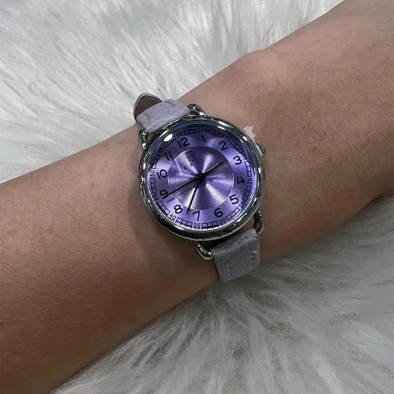 Abiu Analog Purple Leather Strap Women Watch Ab-6118-S-Pur-L 1