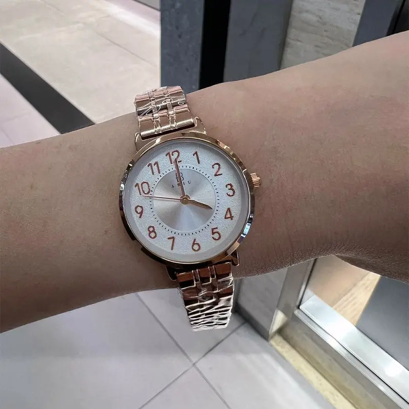 Abiu Analog Rose Gold Stainless Steel Strap Women Ab-6103 Series 1