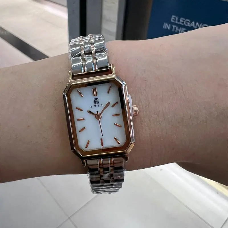 Abiu Analog Two-Tone Stainless Steel Strap Women Watch Ab-6107-2Tr-W 1