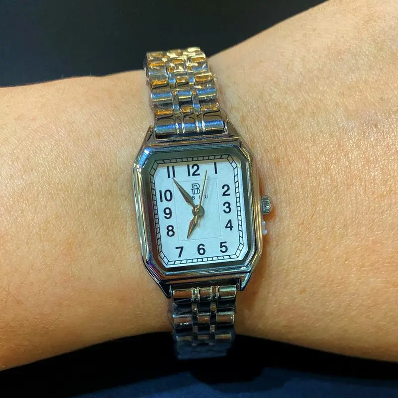 Abiu White Dial Silver Stainless Steel Strap Women Watch Ab-6111-S-W 1