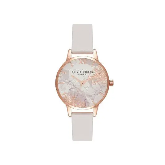 Abstract Ob16vm12 Floral Blush & Rose Gold Women's Watch 1