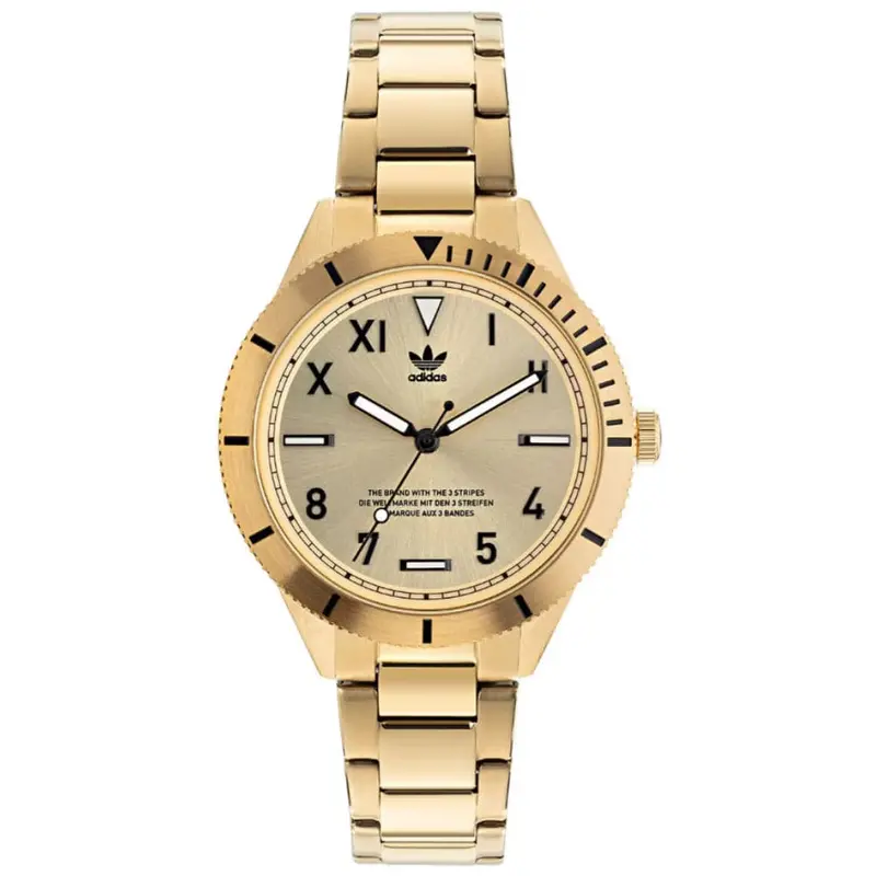 Adidas Aofh22061 Gold Stainless Steel Unisex Watch 1