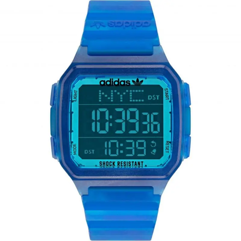 Adidas Aost22047 Blue Plastic/Resin Strap Unisex Watch 1