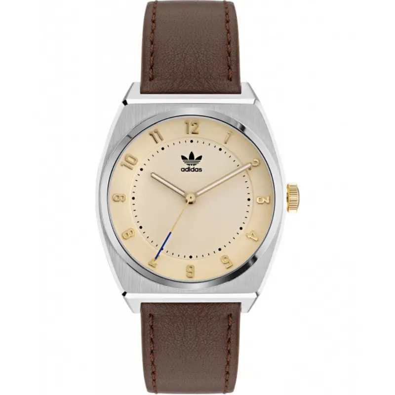 Adidas Aosy22029 Brown Leather Mens Watch 1