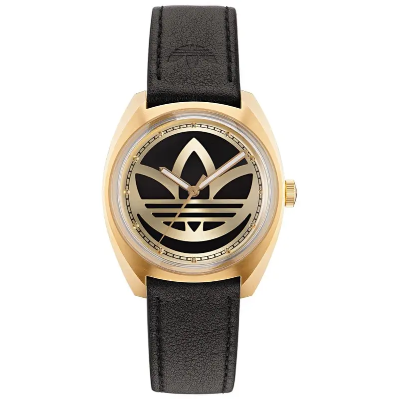 Adidas Edition One Black Leather Strap Unisex Watch Aofh22512 1