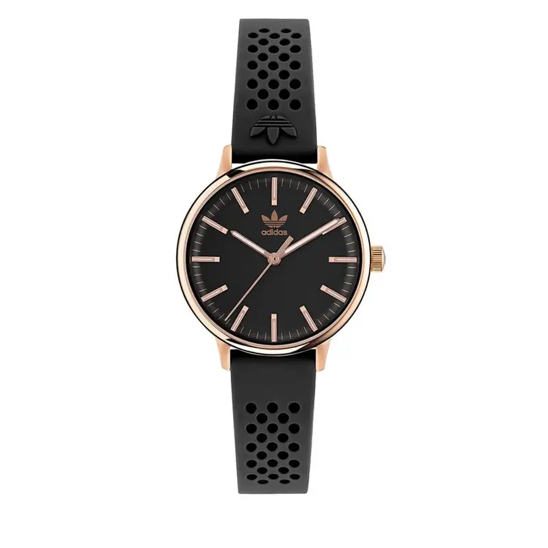 Adidas Original Black Dial And Rubber Strap Women Watch Aosy23026 1