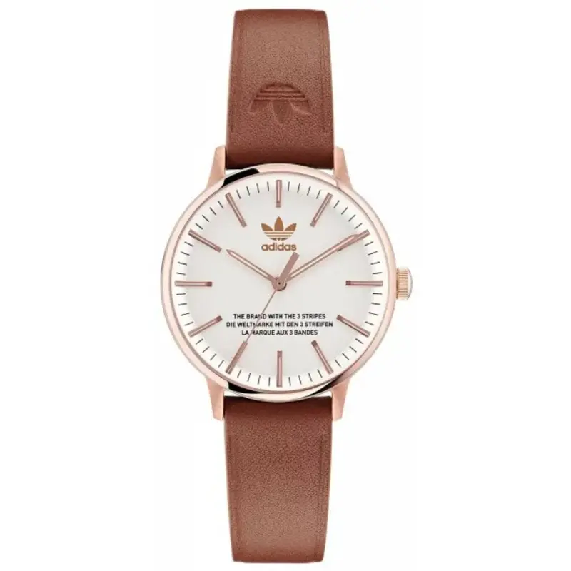 Adidas Original Brown Leather Strap Women Watch Aosy22575 1
