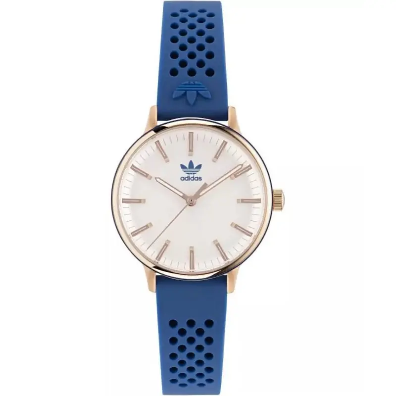 Adidas Original White Dial And Blue Silicone Strap Unisex Watch Aosy23027 1