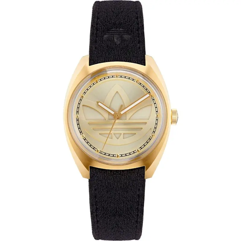 Adidas Originals Black Leather Strap Unisex Watch Aofh22513 1