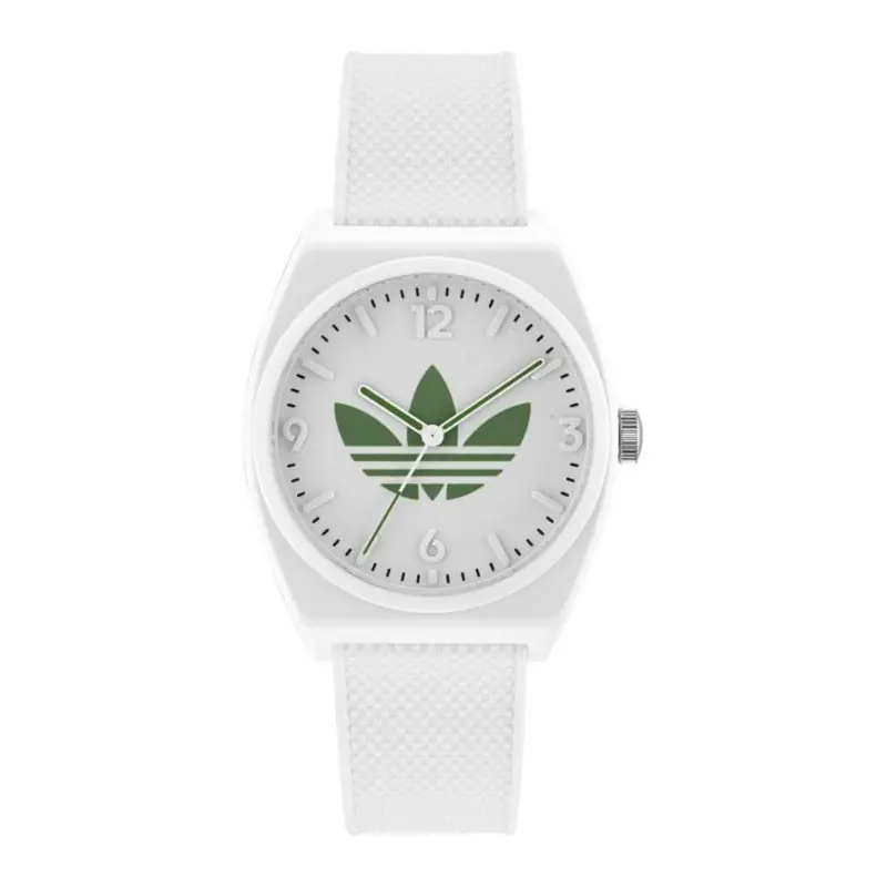 Adidas Originals White Dial Resin Strap Unisex Watch Aost23047 1