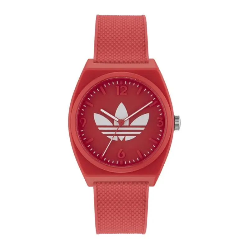 Adidas Project Red Dial And Resin Strap Unisex Watch Aost23051 1