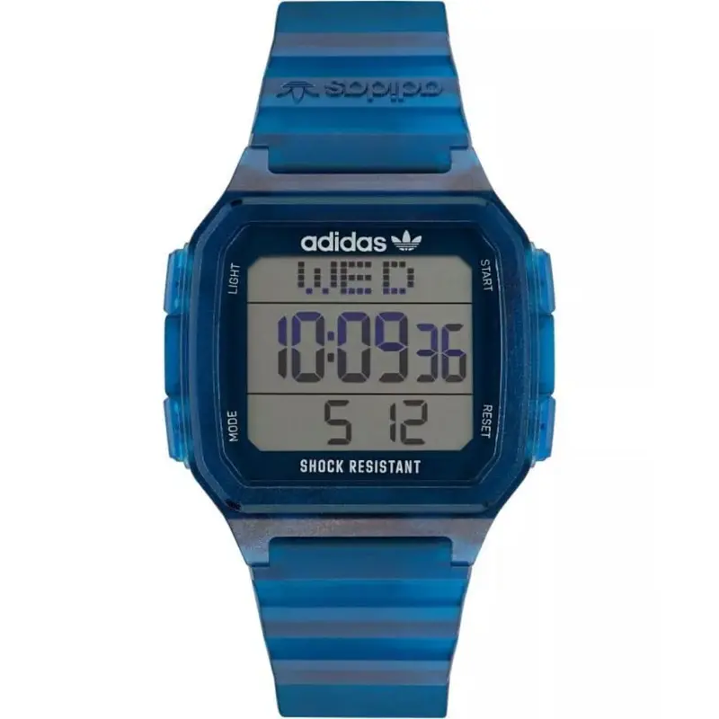 Adidas Street Digital Blue Resin Strap Men Watch Aost22552 1