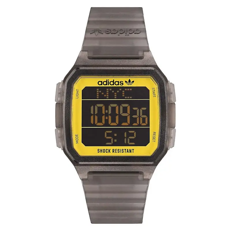 Adidas Street Digital Brown Rubber Strap Men Watch Aost22554 1