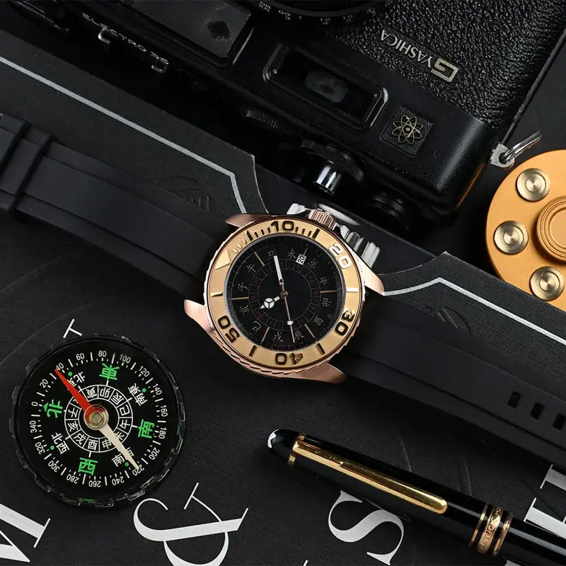 Ag Collective Black Dial Silicone Strap Men Watch G 9040 Fort 1