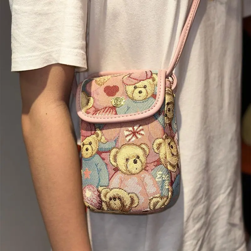 Ag Collective Cute Bear Mini Crossbody Phone Bag Casual Small Shoulder Bag 1