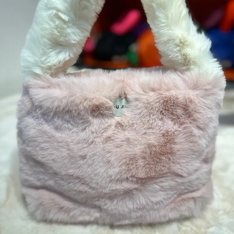 Ag Collective Faux Fur Shoulder Crossbody Bag Chain Strap Fluffy Women's Handbag 4