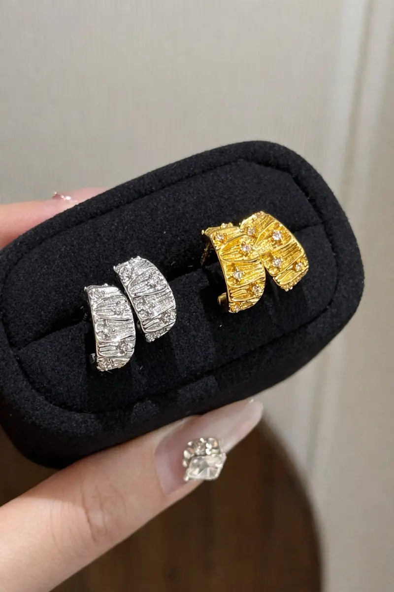 Ag Collective Jewelry – Aurora Ridge Huggie Earrings 1