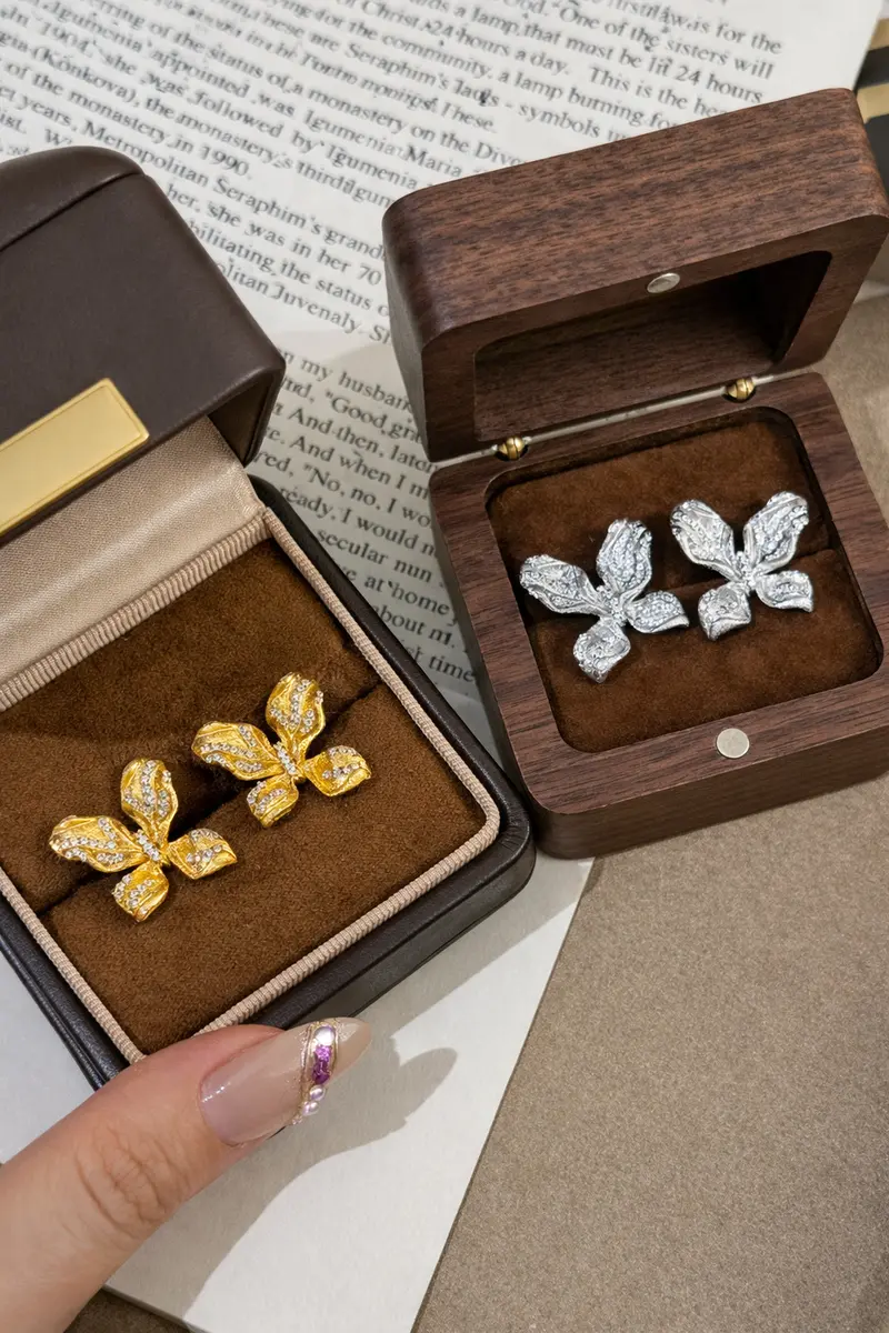 Ag Collective Jewelry – Butterfly Bloom Stud Earrings (Gold & Silver) 1
