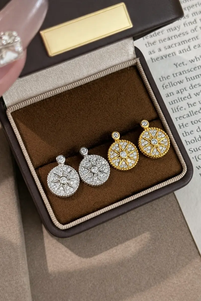 Ag Collective Jewelry – Celestial Compass Drop Earrings 1