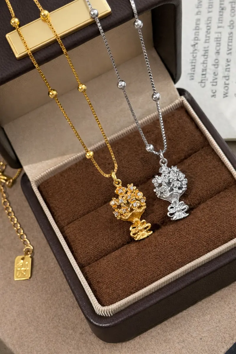 Ag Collective Jewelry – Eternal Bloom Bouquet Necklace 1