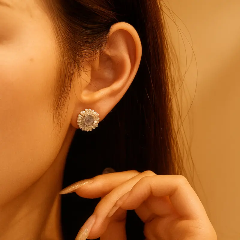 Ag Collective Jewelry - Golden Soleil Bloom Earrings 2