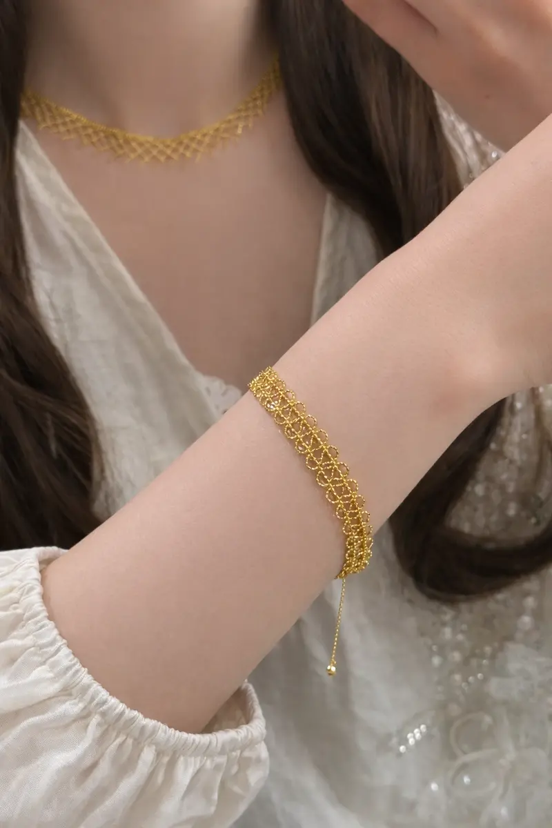 Ag Collective Jewelry – Infinity Lace Bracelet (Gold / Silver) 2