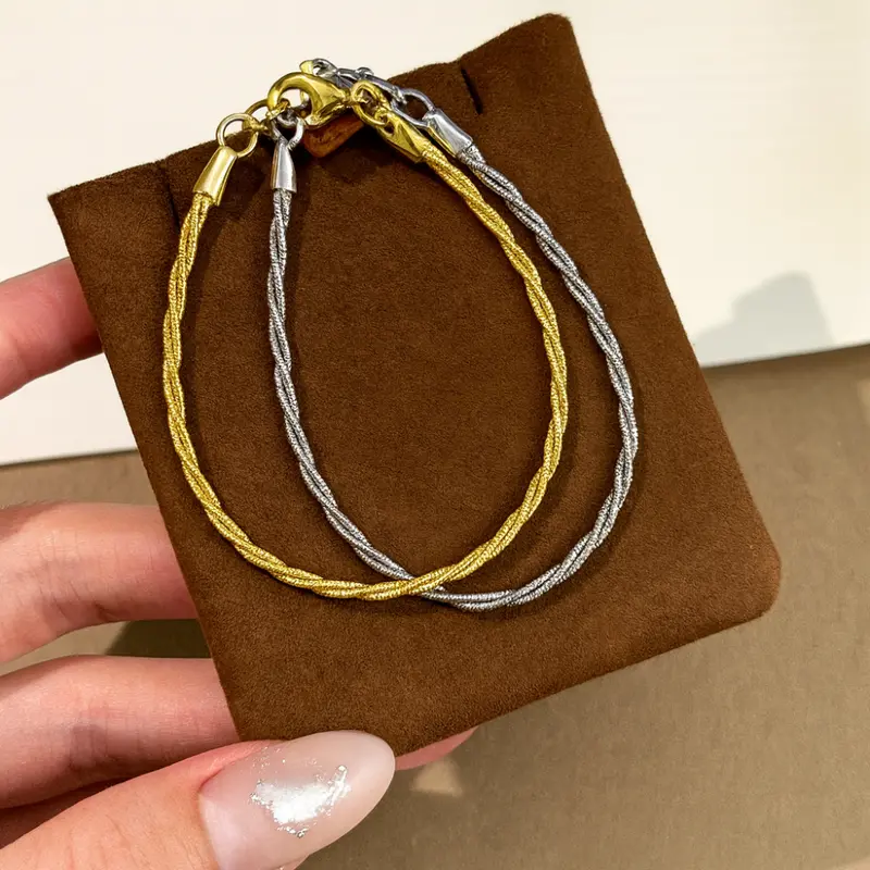 Ag Collective Jewelry – Luminé Dual-Tone Silk Chain Bracelet 1