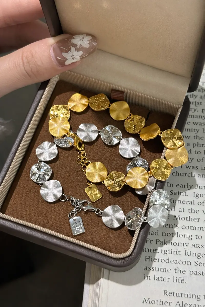 Ag Collective Jewelry – Mosaic Lumière Bracelet (Gold / Silver) 1