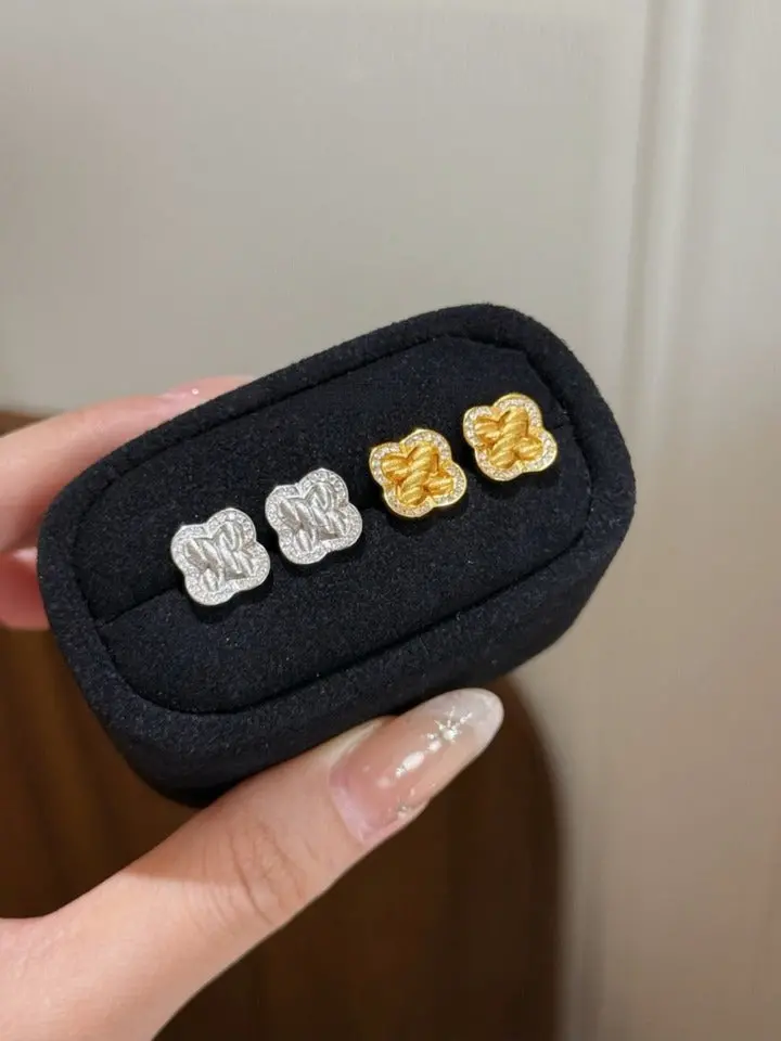 Ag Collective Jewelry – Petite Knot Charm Stud Earrings 1