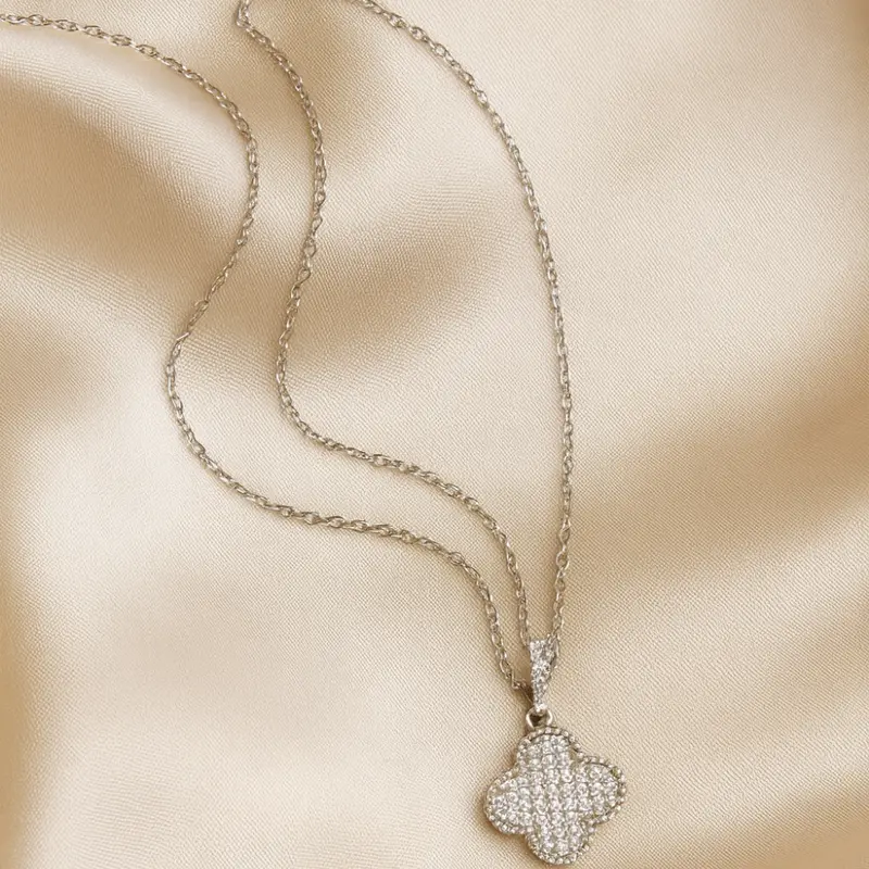 Ag Collective Jewelry – Radiant Clover Elegance Necklace 1