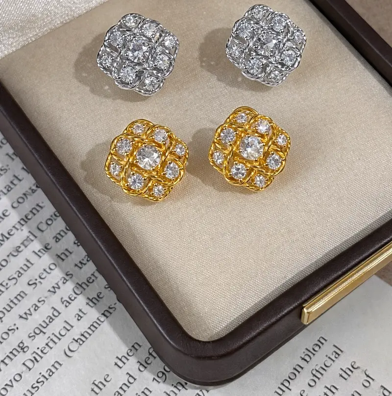 Ag Collective Jewelry – Regal Knot Stud Earrings (Gold & Silver) 1