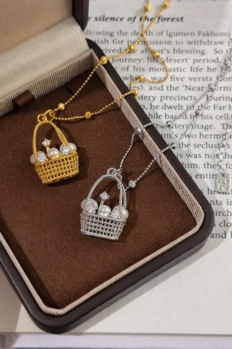 Ag Collective Jewelry – Treasure Keepsake Basket Necklace 1