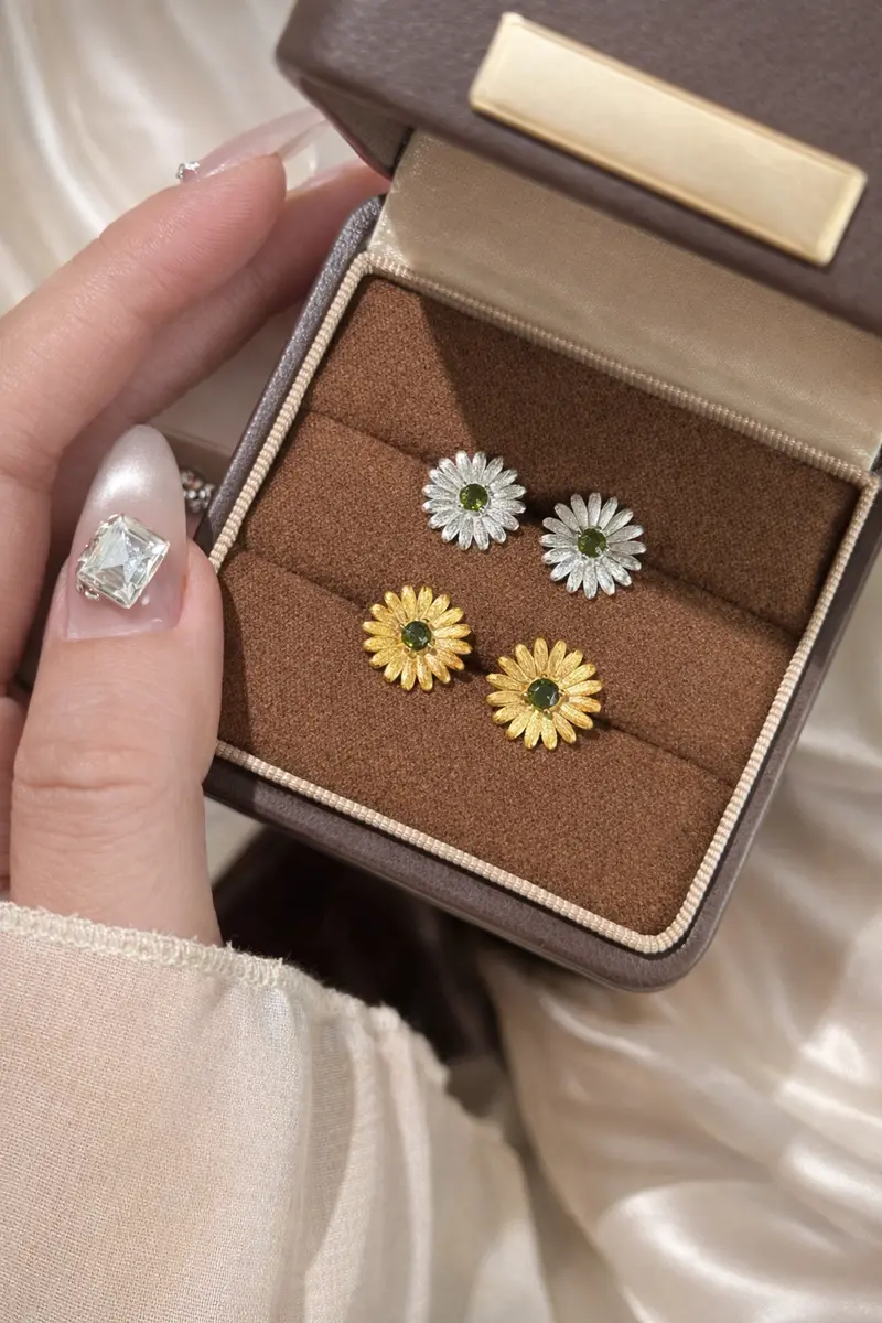 Ag Collective Jewelry – Verdant Bloom Stud Earrings 1