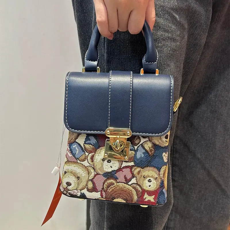 Ag Collective Mini Crossbody Cute Bear Pattern Women's Bag 1