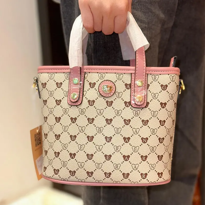 Ag Collective Mini Monogram Bear Tote Bag  Fashionable Women's Handbag 1