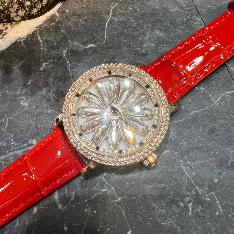 Ag Collective Orange Leather Strap Women Watch L 5048 Rgor-Rg 1