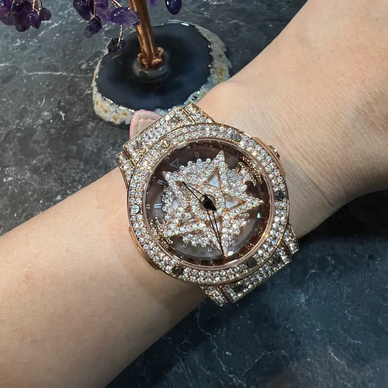 Ag Collective Pink Leather Strap Women Watch L 5047 Rgpk-Rg 1