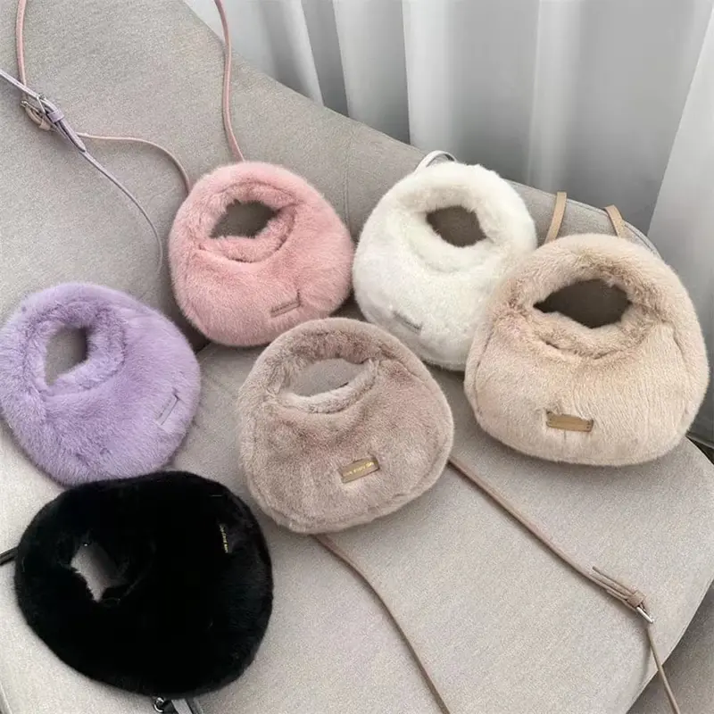 Ag Collective Soft Fashionable Fluffy Shoulder Women's Handbag 1