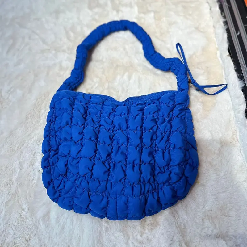 Ag Collective Trendy Lattice Pattern Shoulder Bag Lightweight Tote Bag 4