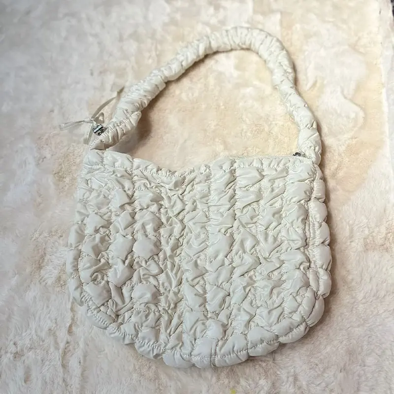 Ag Collective Trendy Lattice Pattern Shoulder Bag Lightweight Tote Bag 5
