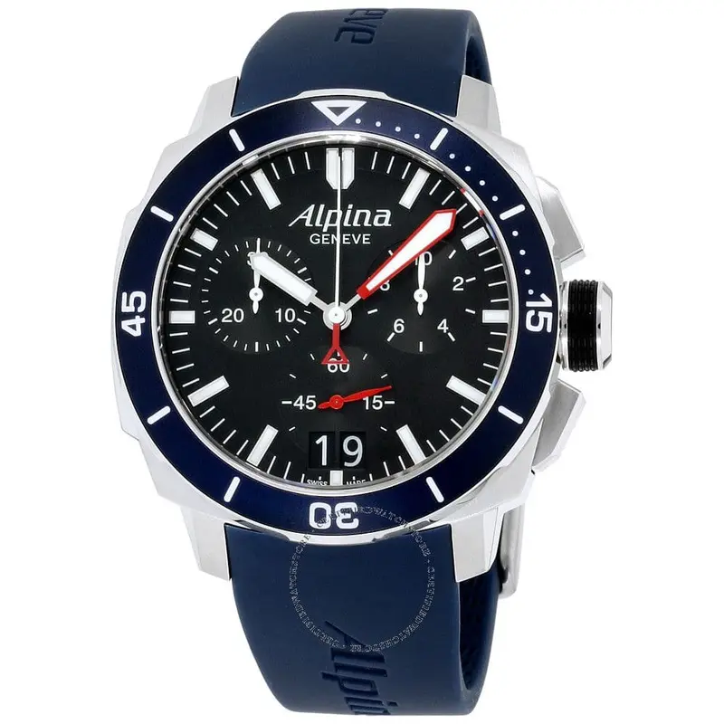 Alpina Seastrong Diver 300 Big Date Chronograph Al-372Lbn4v6 Men's Watch 1