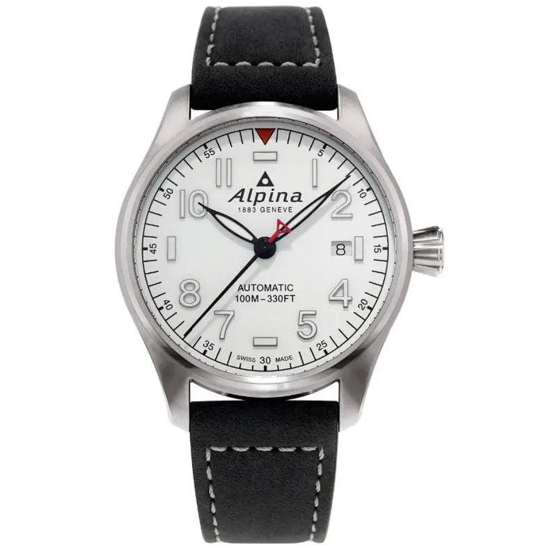 Alpina Startimer Al-525S3s6 Black Leather Men Watch 1