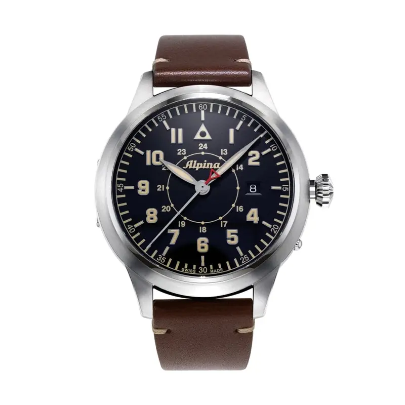 Alpina Startimer Pilot Heritage Al-525Bbg4sh6 Brown Leather Men Watch 1