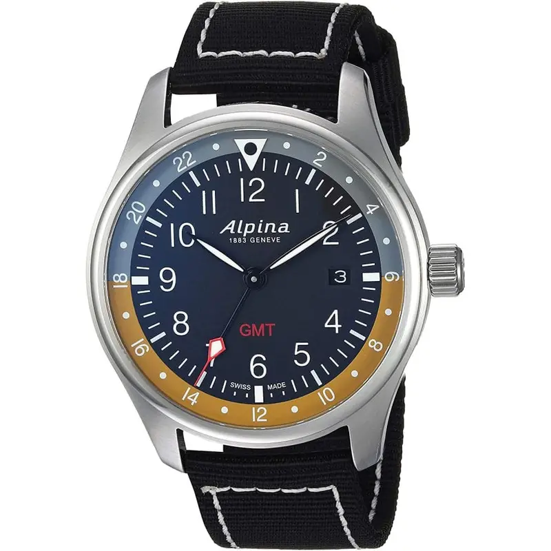 Alpina Startimer Pilot Quartz Gmtal-247Bbg4s6 Men's Watch 2