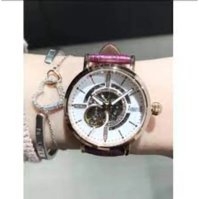 Arbutus Ar1605rwv Skeleton Purple Women's Watch 2