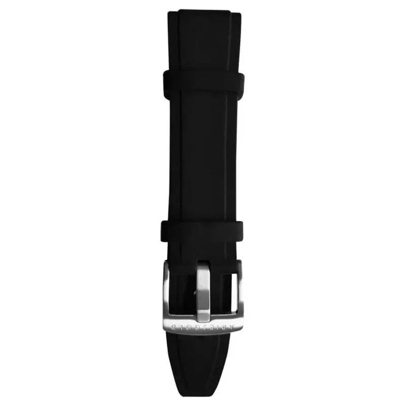 Aries Gold Ag-R0007-22 Black Rubber Strap 1