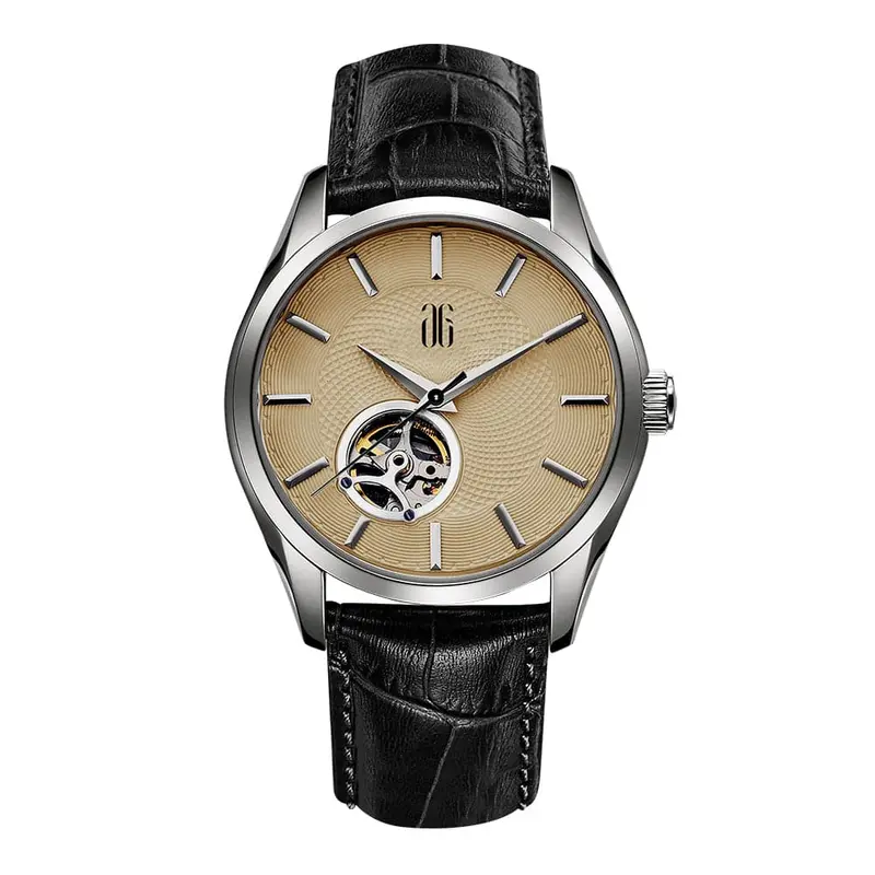 Aries Gold Automatic Black Men's Watch - Open Heart | G 8022 S-Bei 1